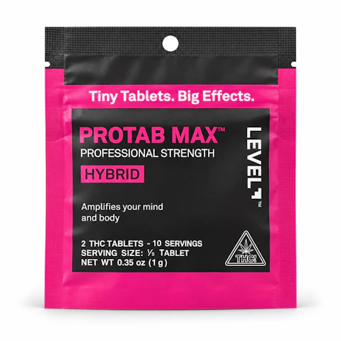 LEVEL - Protab Max – Hybrid – 98mg THC | 2 Tablets – Professional Strength | LEVEL   -PP6 MID 1