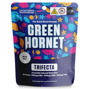 Cheeba Chews - Green Hornet Trifecta Mixed Fruit - 100mg Gummies