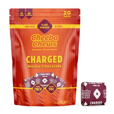 [REC] Cheeba Chews | Mocha Chocolate Taffy | Charged | 1:2.5 THC:THCV 