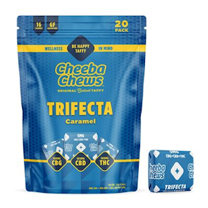 CHEEBA CHEWS - [REC] Cheeba Chews | Caramel Taffy - Trifecta | 1:1:1 THC:CBD:CBG