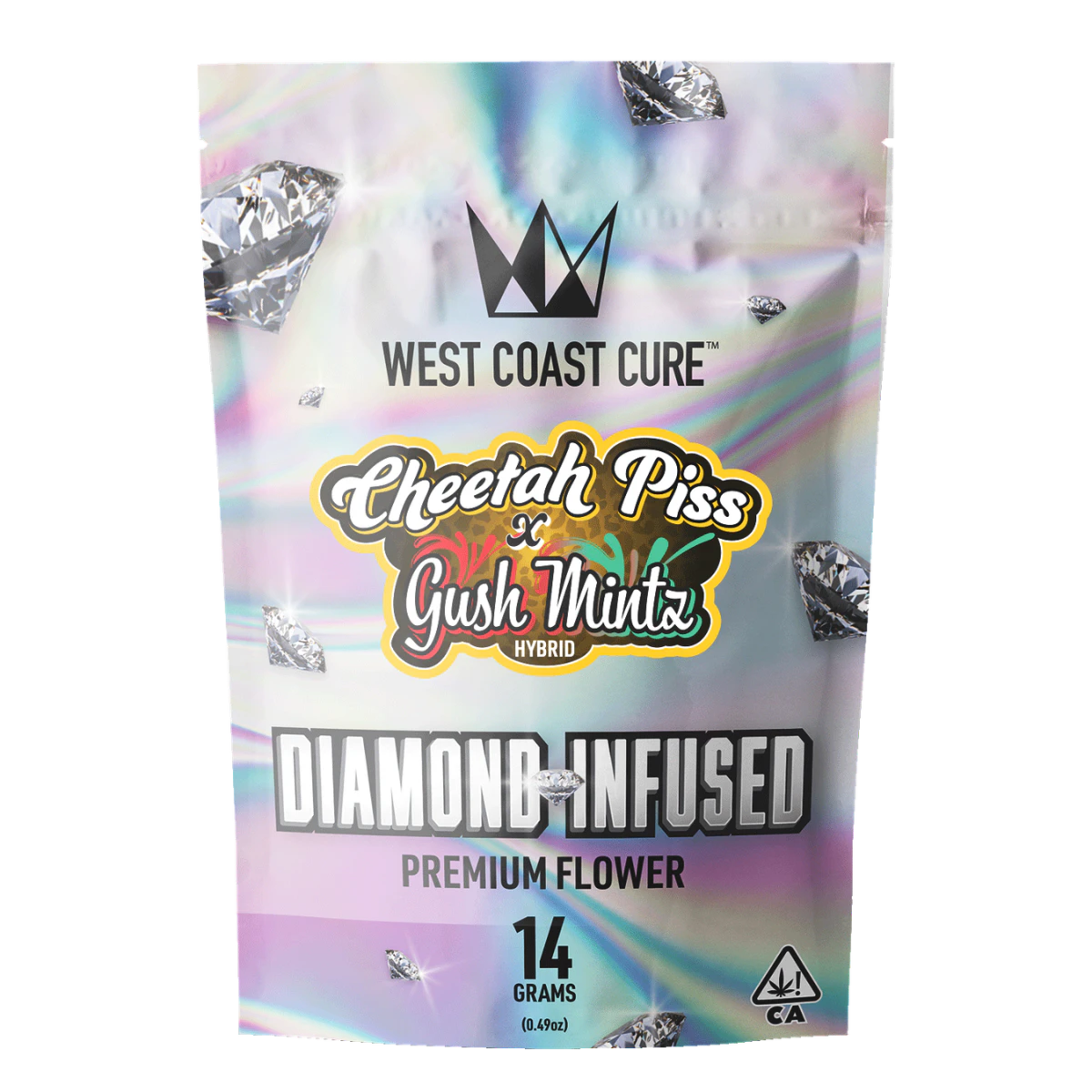 West Coast Cure - Cheetah Piss x Gush Mints (H) | 14g Diamond Infused Flower | West Coast Cure Main Image