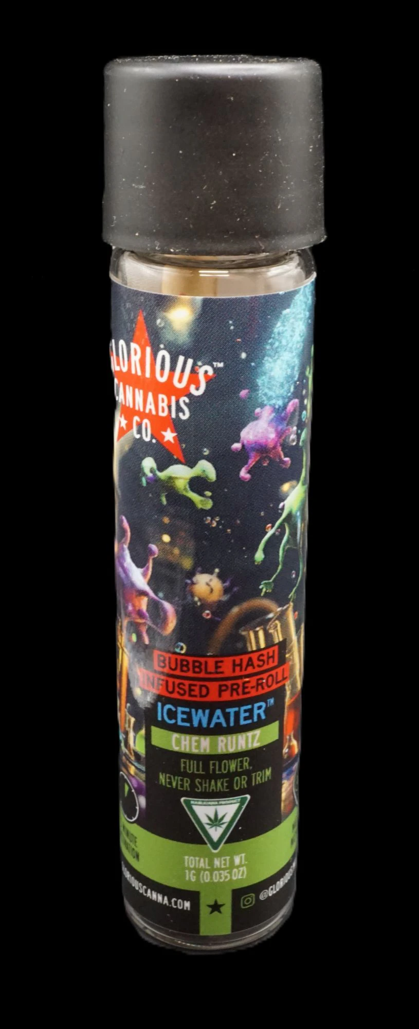 Glorious Cannabis Company - Glorious Cannabis Co. - 1g Icewater Hash Infused Pre-Roll - Chem Runtz Main Image