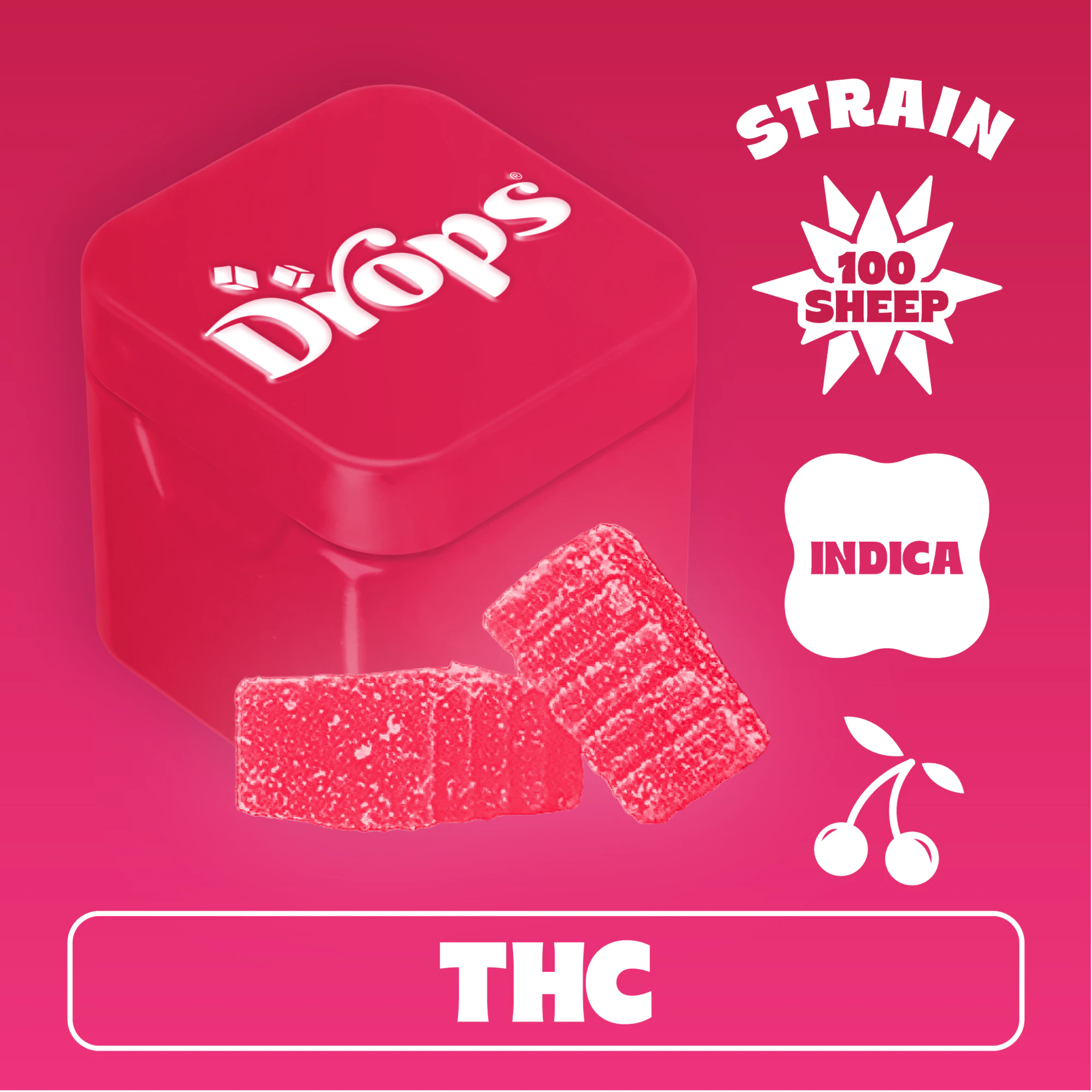Drops - Drops | Live Rosin Gummies | Cherry | 100 Sheep | 100mg Main Image
