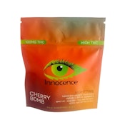 Innocence Cannabis | Cherry Bomb HIGH THC Nighttime | Gummy 100mg THC, 50mg CBD, and 50mg CBN total,