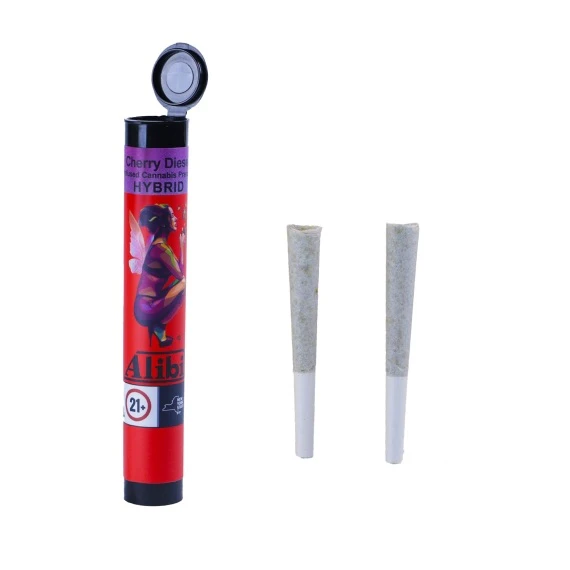 Alibi - Cherry Diesel | Infused Pre-roll | .5g 2-pack | Alibi Main Image