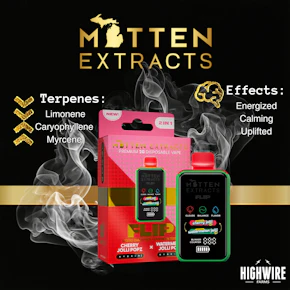 Mitten Extracts FLIP Cherry Jolli Popz X Watermelon Jolli Popz Disposable Vape 2G