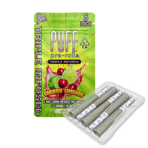 PUFF - Cherry Limeade (H) | .5g 5pk Triple Infused Diamond Prerolls | Puff