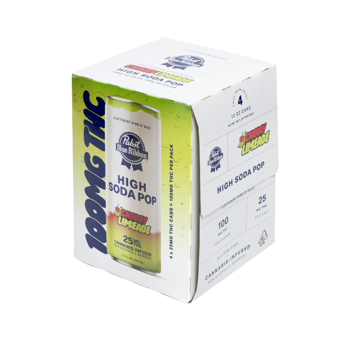 Cherry Limeade | High Seltzer 12oz (4pk) 25mg THC | Pabst