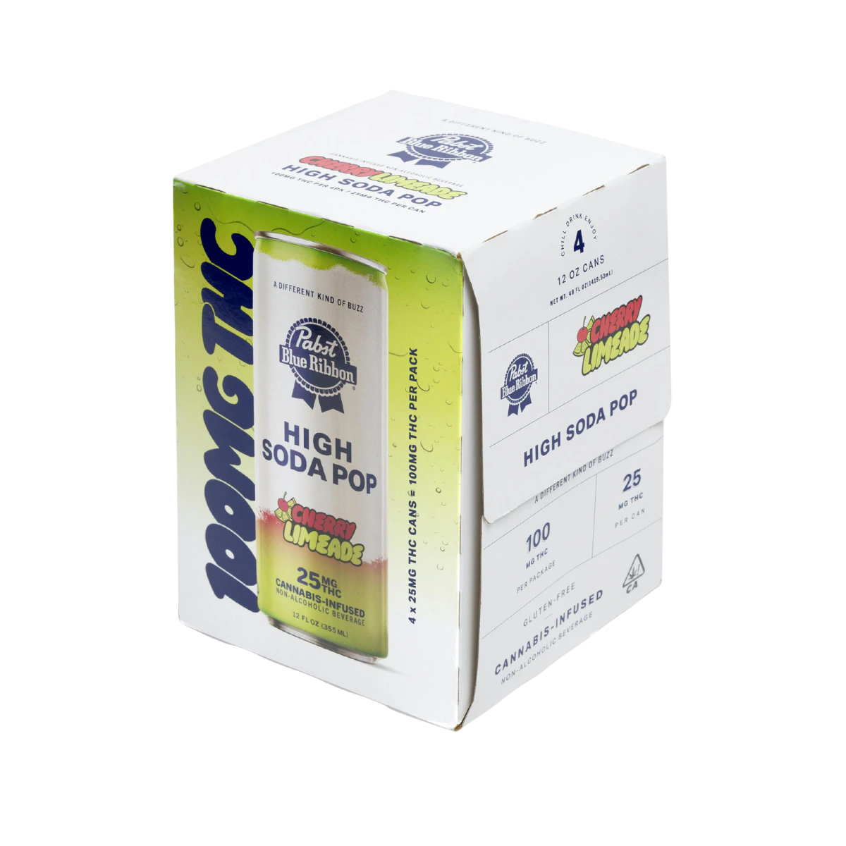 Pabst Labs - Cherry Limeade | High Seltzer 12oz (4pk) 25mg THC | Pabst Labs Main Image