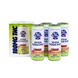 Pabst - PABST Blue Ribbon Cherry Limeade Cannabis Infused High Soda Pop 4-Pack 48oz 100mg