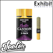 Jeeter-Cannon-1.5g-Cherry Sherb-3pk-Live Resin Infused Prerolls