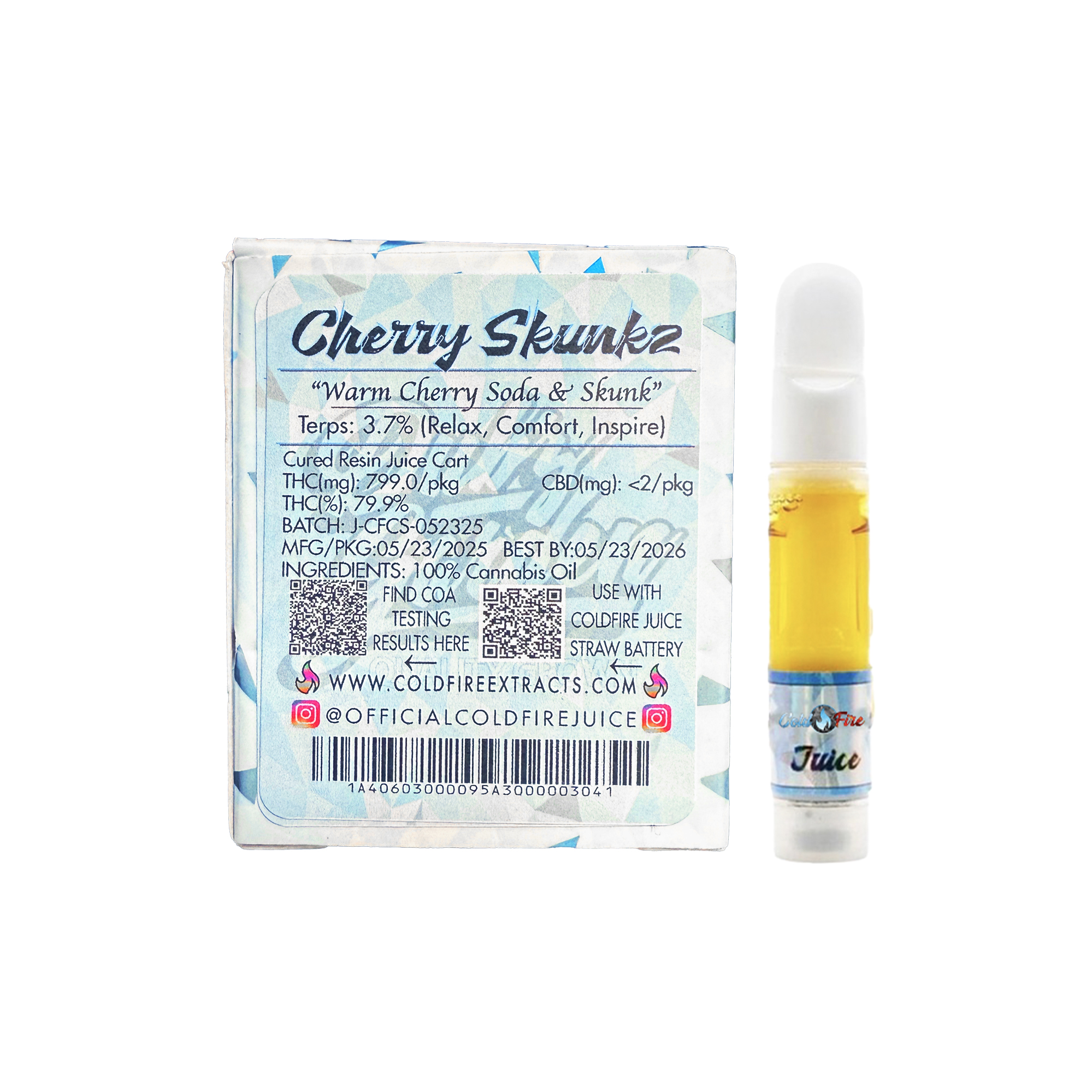 ColdFire x Dubz Garden Cherry Skunkz Cured Resin Juice Cart 1.0g