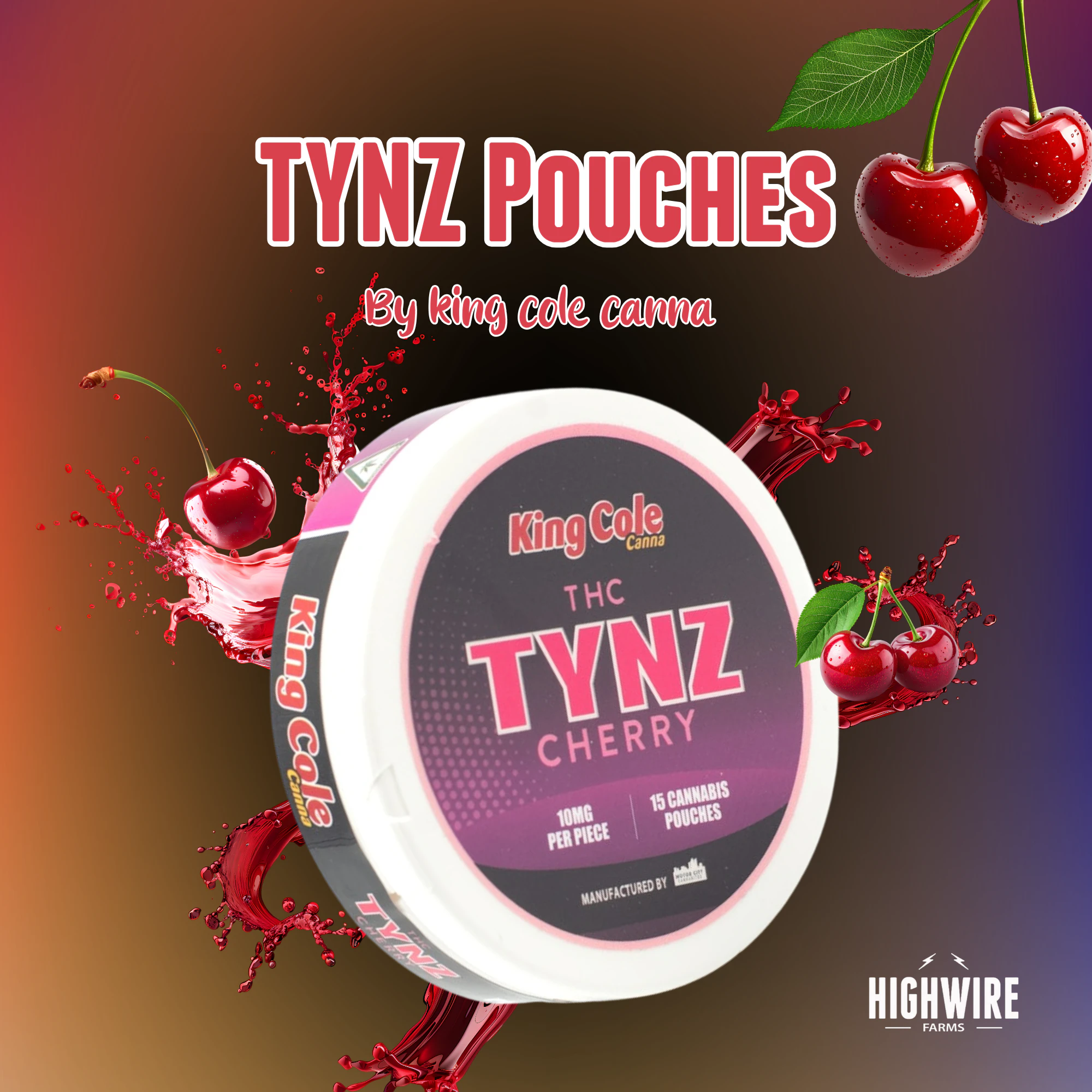 King Cole - King Cole TYNZ Cherry Pouches 150mg (15x10mg) Main Image