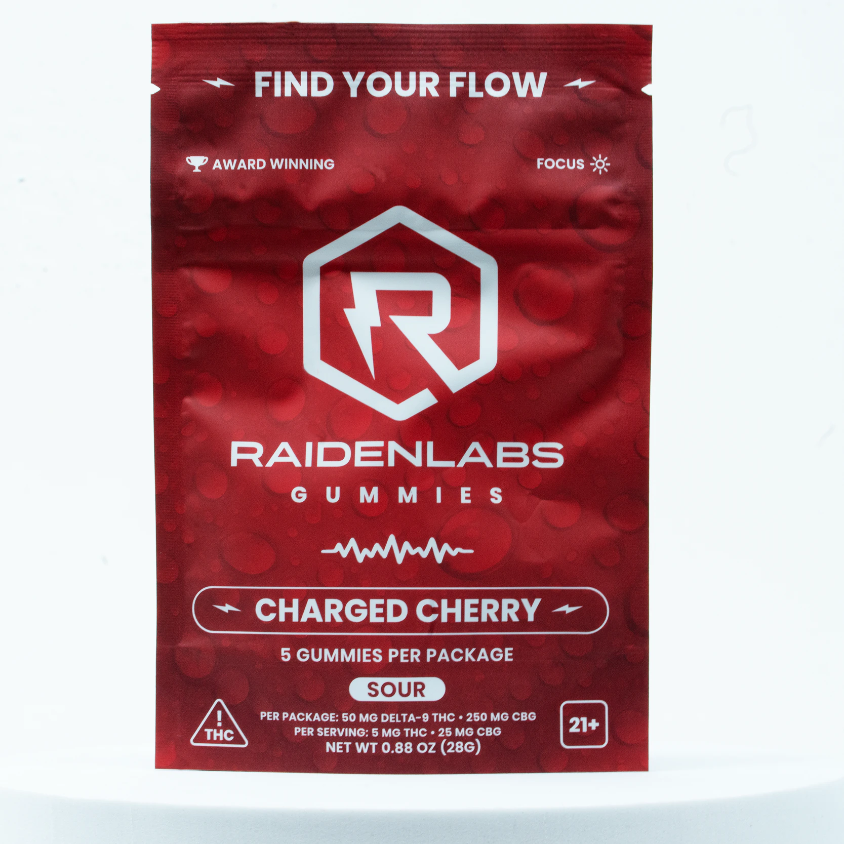 Raiden Labs - Raiden Labs | Gummies | Charged Cherry | 50mg THC + 250mg CBG | 5 ct Main Image