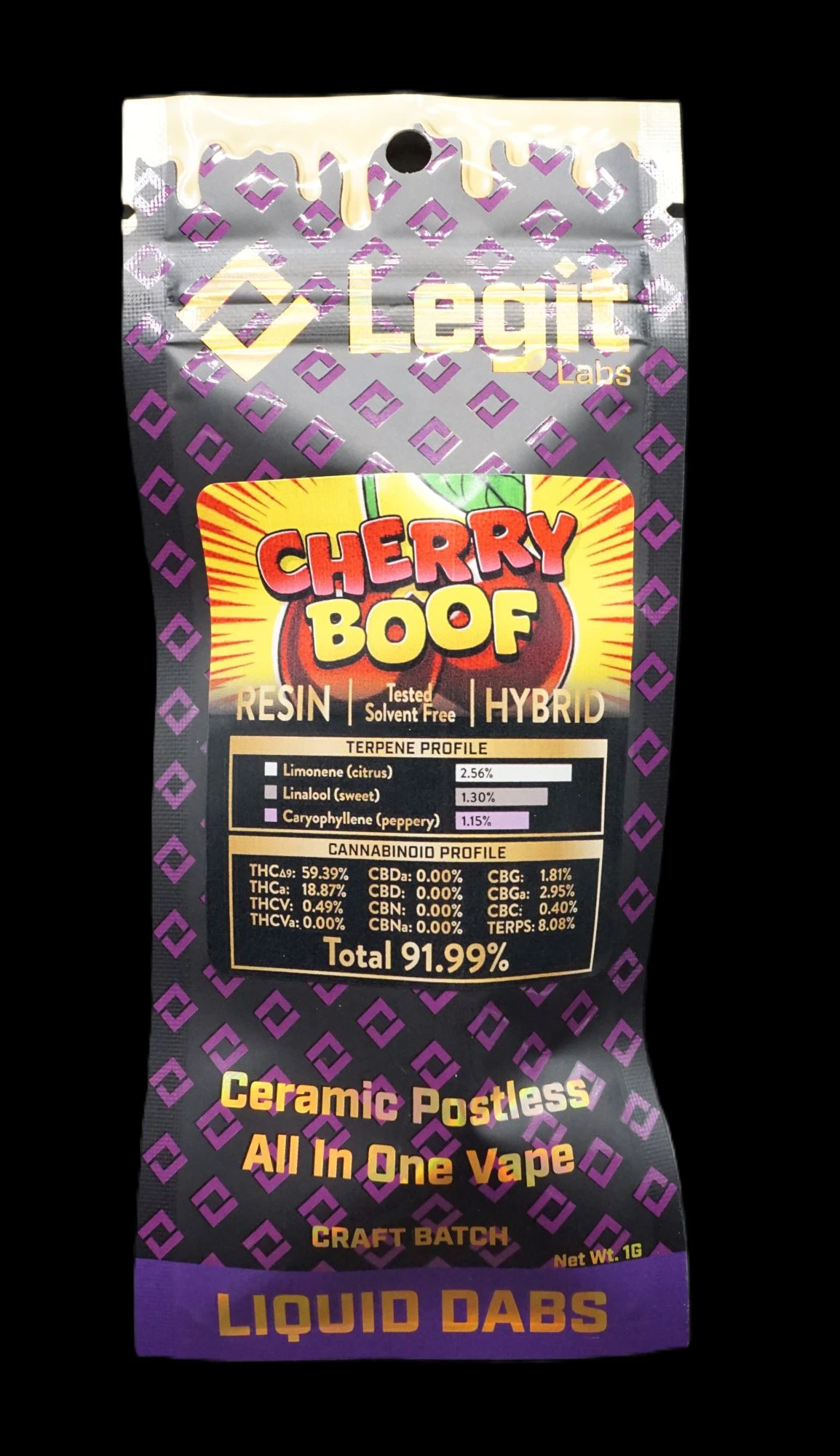 Legit Labs - AIO Vape - Cured Resin - CherryBoof Main Image