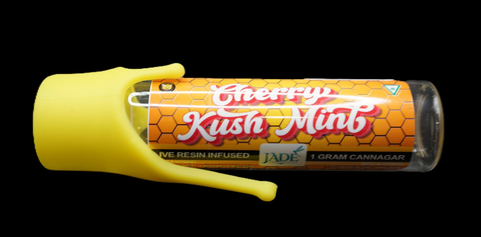 Cannabee Extracts - Cherry Kush Mint 1G Infused Glass Tip Cannagar - Jade Collection Main Image