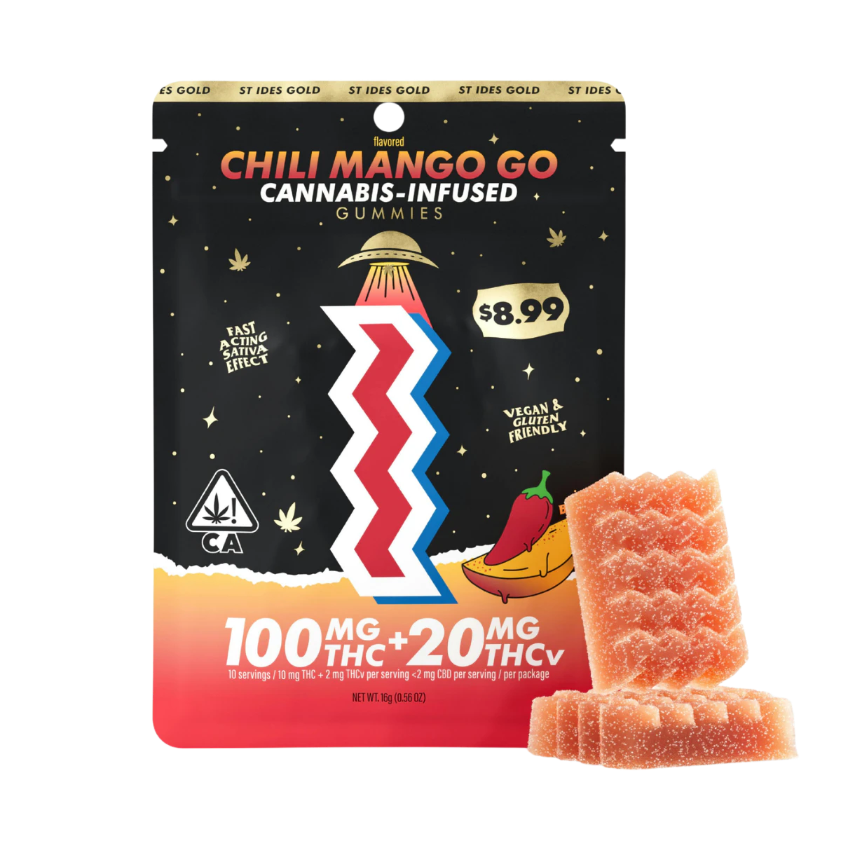 ST IDES - Chili Mango Go | 10pk 5:1 THC:THCv Gummy | St Ides Main Image
