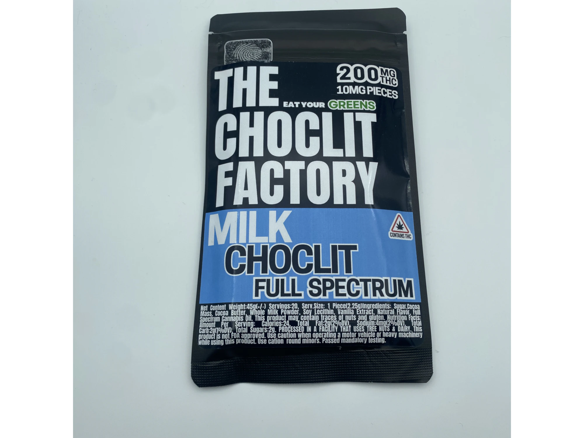 CHOCLIT FACTORY - 200mg Full Spectrum Milk Chocolate Bar Main Image