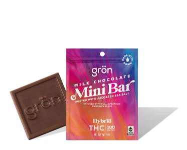Grön Edibles - Gron - MINI BAR - Milk Chocolate Seasalt - Hybrid - 100mg