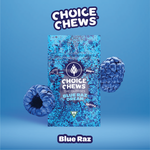 Choice Chews - Choice Chews - Blue Raz Dream Gummies (Sativa) - 100mg