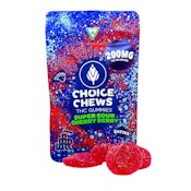 Choice Chews - Super Sour Cherry Berry Gummies (Sativa) - 100mg