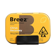 Citrus Recovery Mint Tin | 20pk 10mg CBD | Breez