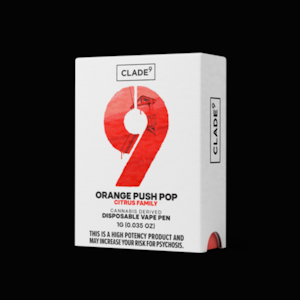 Clade9 - Clade9 | Orange Push Pop Disposable Vape | 1g