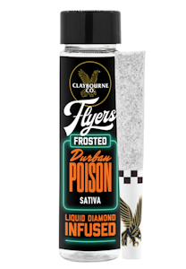 CLAYBOURNE CO. - [Claybourne Co.] Frosted Infused Preroll 2 Pack - 1g - Durban Poison (S)
