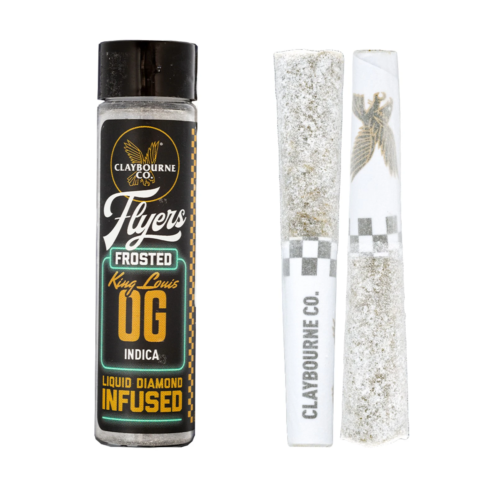 Claybourne Co. - [CLAYBOURNE CO.] INFUSED 2 PACK PREROLL - 1G - KING LOUIS OG (I) Main Image
