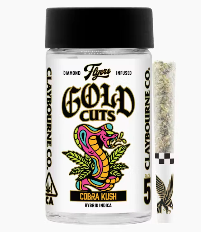 Claybourne Co. - Claybourne Diamond Flyers Infused 5pk Prerolls 2.5g Cobra Kush Main Image