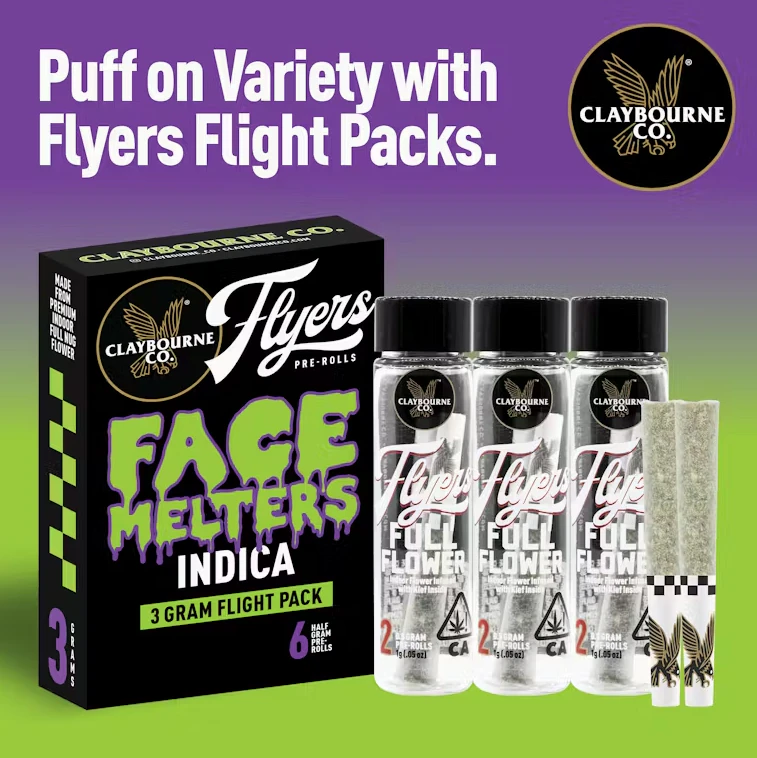 Claybourne Co. - Claybourne Co. - 6pk Full Flower Prerolls - Face Melters Main Image