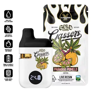 Claybourne Co. - Claybourne Gold Cuts Live Resin Gassers AIO 1g Paradise Pomelo