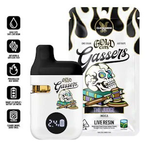 Claybourne Co. - Claybourne Gold Cuts Live Resin Gassers AIO 1g The Judge