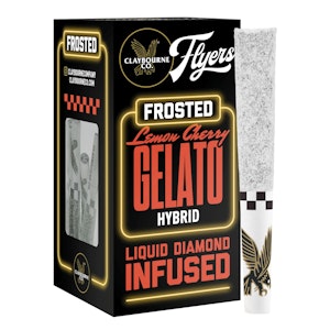 CLAYBOURNE CO. - Claybourne Co. - 2.5g - 5ct Flyers Frosted Infused Pre Rolls - Lemon Cherry Gelato