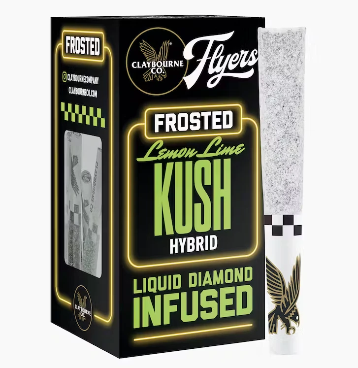 Claybourne Co. - Claybourne Frosted Flyers Infused 5pk Prerolls 2.5g Lemon Lime Kush Main Image