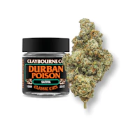 Claybourne Co | Classic Cuts | Durban Poison | Sativa | Large Indoor Flower | 3.5g