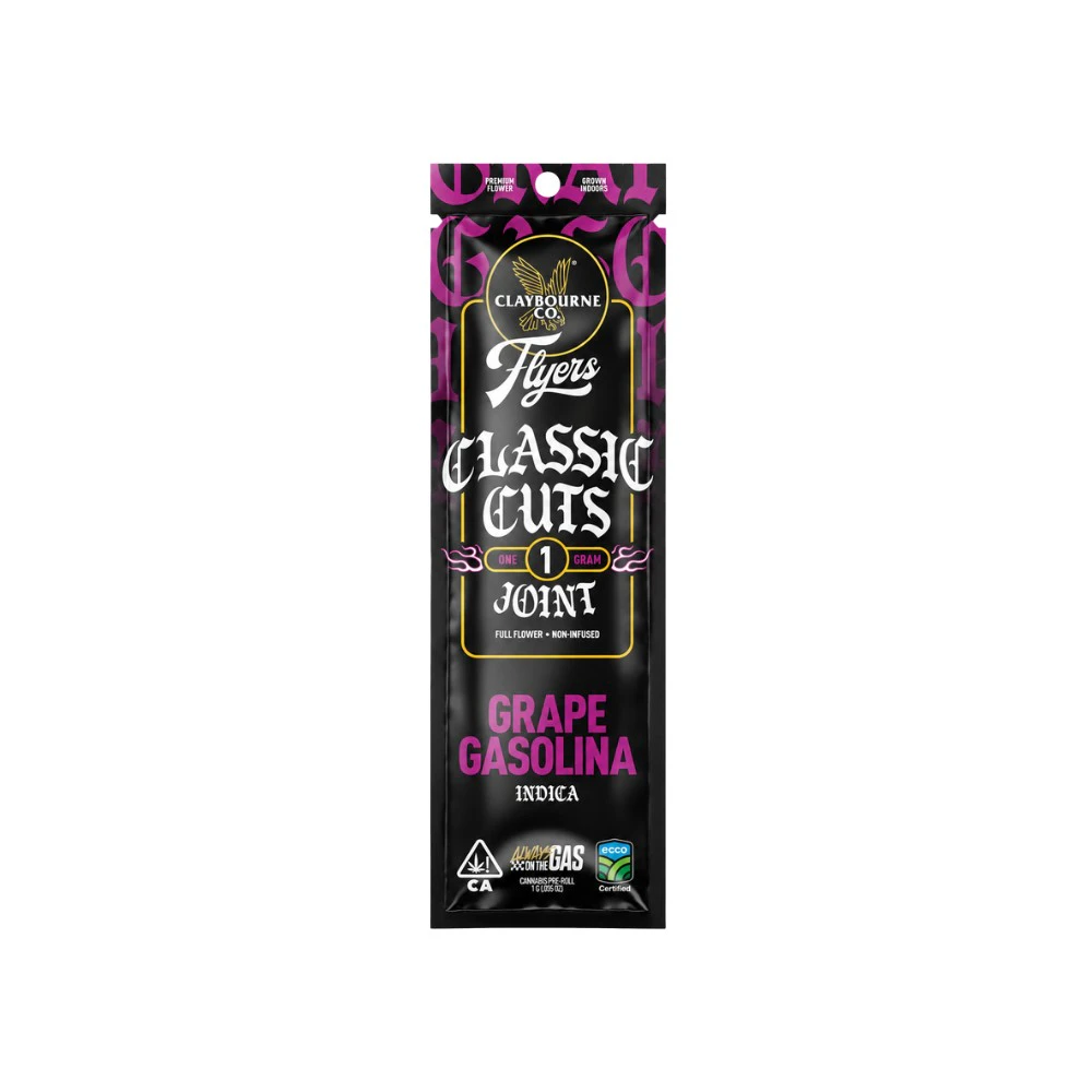 Claybourne Co. - GRAPE GASOLINA CLASSIC CUTS PREROLL 1G - CLAYBOURNE CO. Main Image