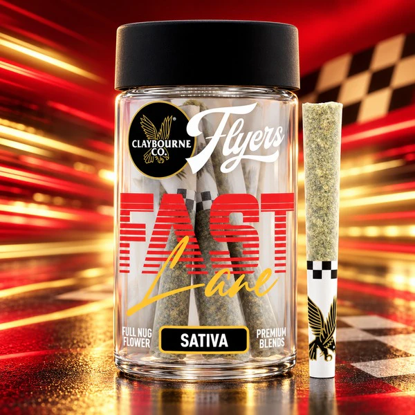 Claybourne Co. - Claybourne Co. | Flyers Fast Lane | Sativa Pre-Rolls. Main Image