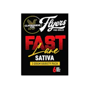 6 PACK FLYERS - FAST LANE VARIETY .5G - CLAYBOURNE CO