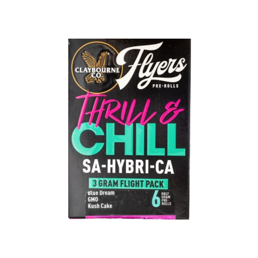 Claybourne Co. - 6 PACK FLYERS - THRILL AND CHILL VARIETY .5G - CLAYBOURNE CO Main Image