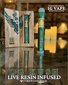 Torrwood Farm - OG Kush | Torrwood | All-in-One | Live Resin | 1g