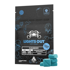 HEAVY HITTERS - Cloudberry (I) | Lights Out 1:1 THC/CBN 100mg Gummies Sugar Free | Heavy Hitters