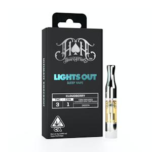 HEAVY HITTERS - Cloudberry (I) | Lights Out 3:1 THC:CBN 1g Cart | Heavy Hitters