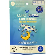 Blueberry Milk CBN & Melatonin 150mg 10 Pack Live Rosin Gummies - CLSICS
