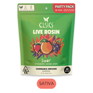 CLSICS - CLSICS - Party Pack - Sour - Live Rosin Gummies - 20pk - 100mg
