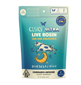 CLSICS - Blueberry Milk CBN & Melatonin 150mg 10 Pack Live Rosin Gummies - CLSICS