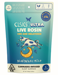 CLSICS - Clsics Rosin Gummies 100mg Blueberry Milk CBN 1:1:1