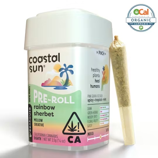 Coastal Sun | Ocal | Rainbow Sherbet | Pre-Rolls | 10pk
