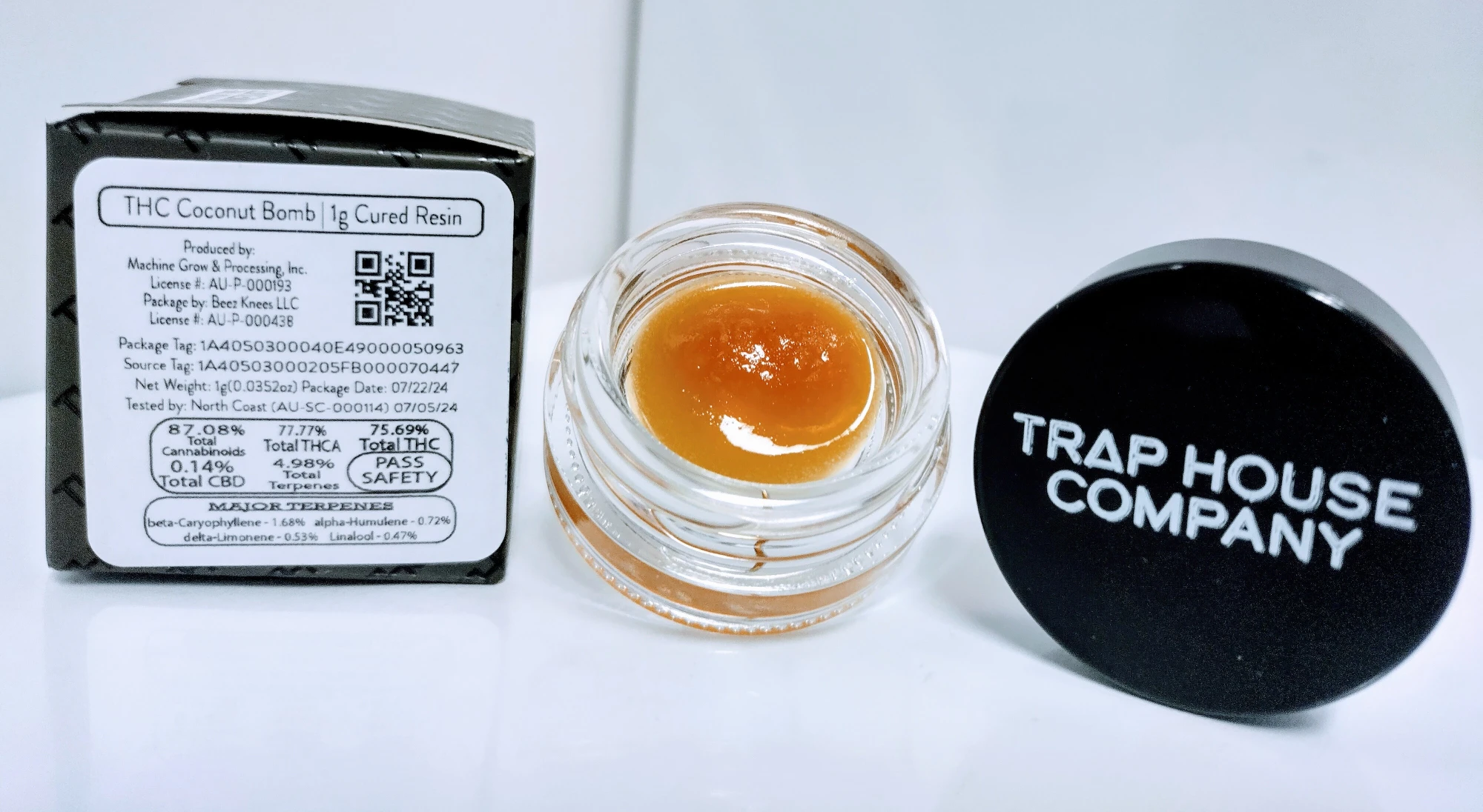Trap House Company - THC Coconut Bomb | 1g Cured Resin Main Image