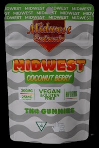 MIDWEST EXTRACTS - Midwest Extracts Coconut Berry 200mg Gummy 8pk